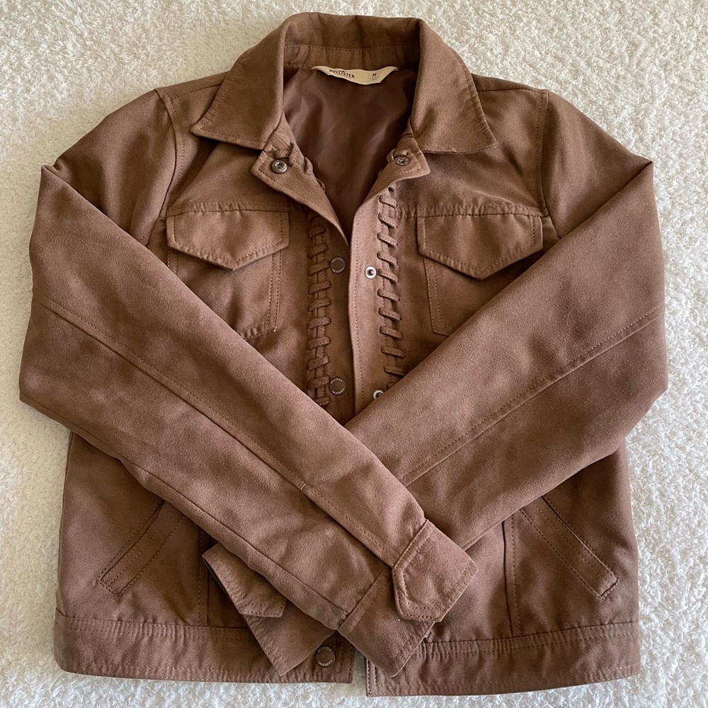 Hollister Brown Faux Suede Jacket